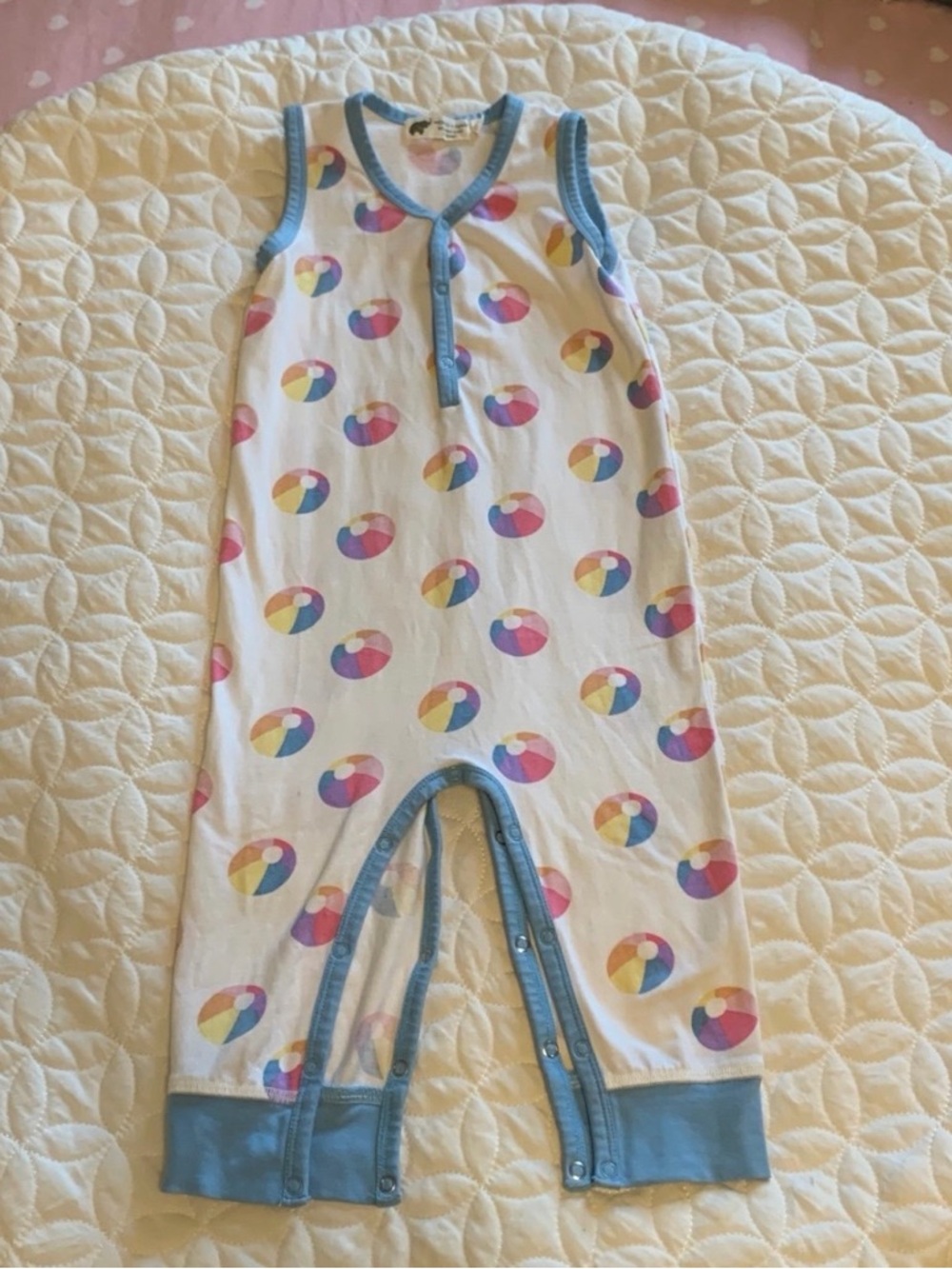 Monica + Andy One Piece Beach Ball Print Romper